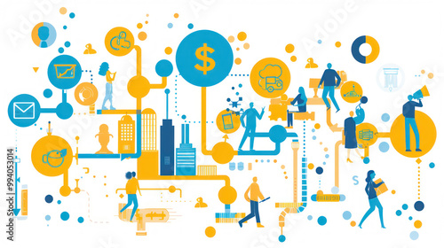 A digital platform showing the flow of wealth into nonprofit projects, with real-time updates on funding goals and social impact.