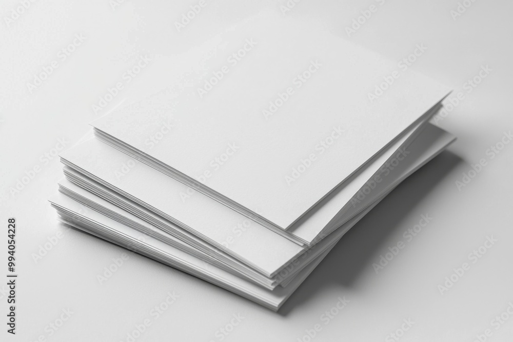 Blank A4 Stacked Paper Mockup isolated created with Generative AI Blank A4 Stacked Paper Mockup isolated created with Generative AI