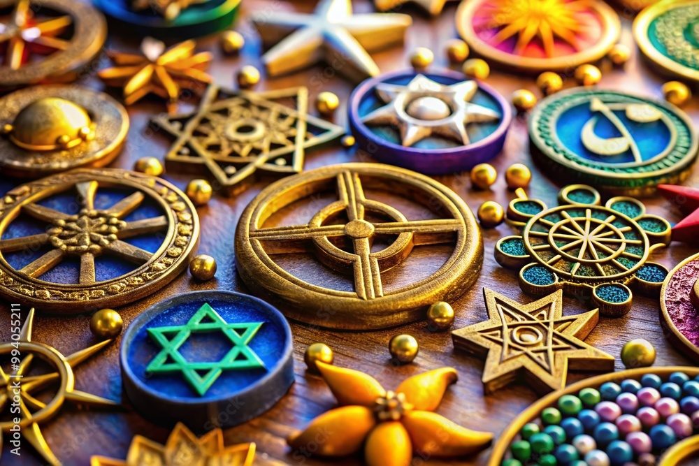 Diverse Symbols of All World Religions Representing Unity, Faith, and ...