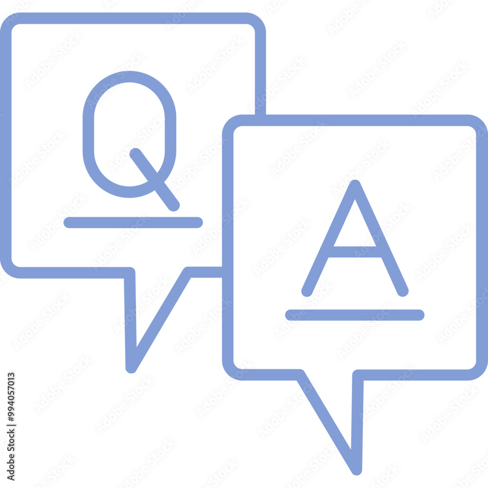 Question And Answer Vector Icon Design Question And Answer Vector Icon Design