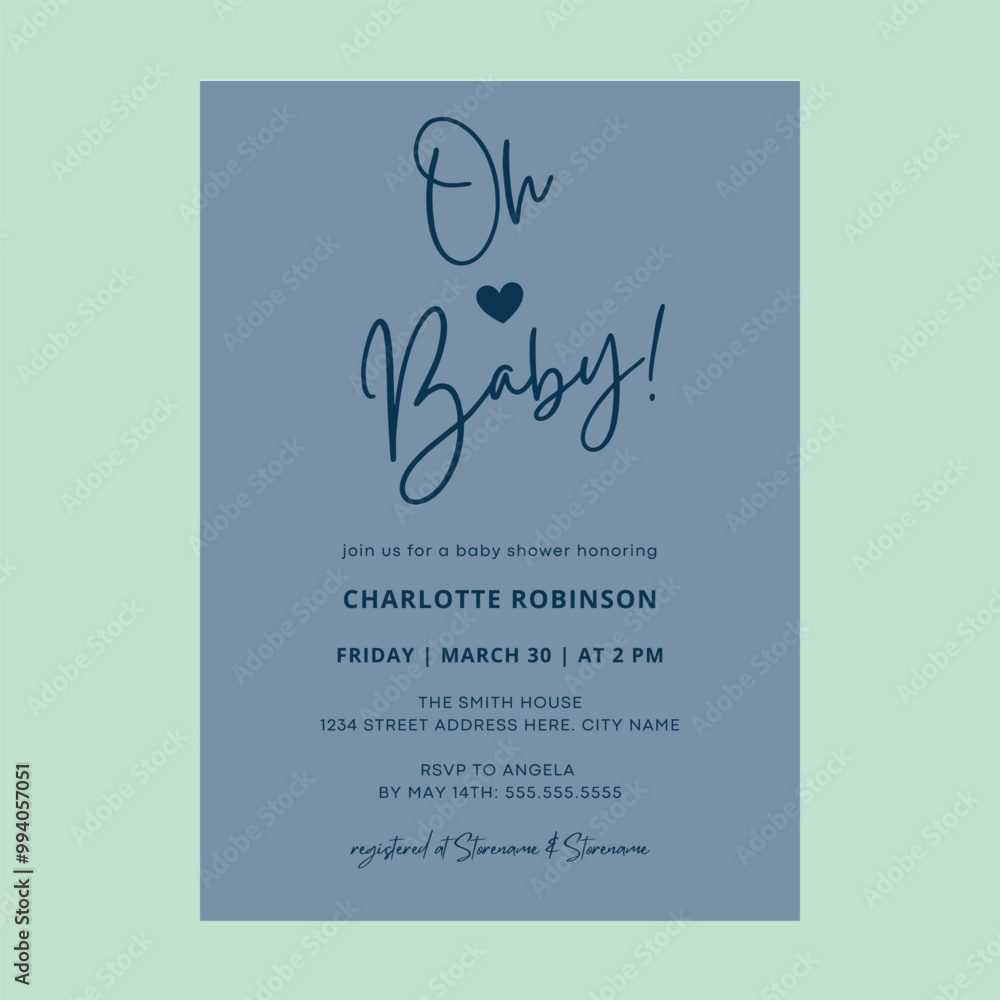 Blue Boy Baby Shower Invitation Blue Boy Baby Shower Invitation