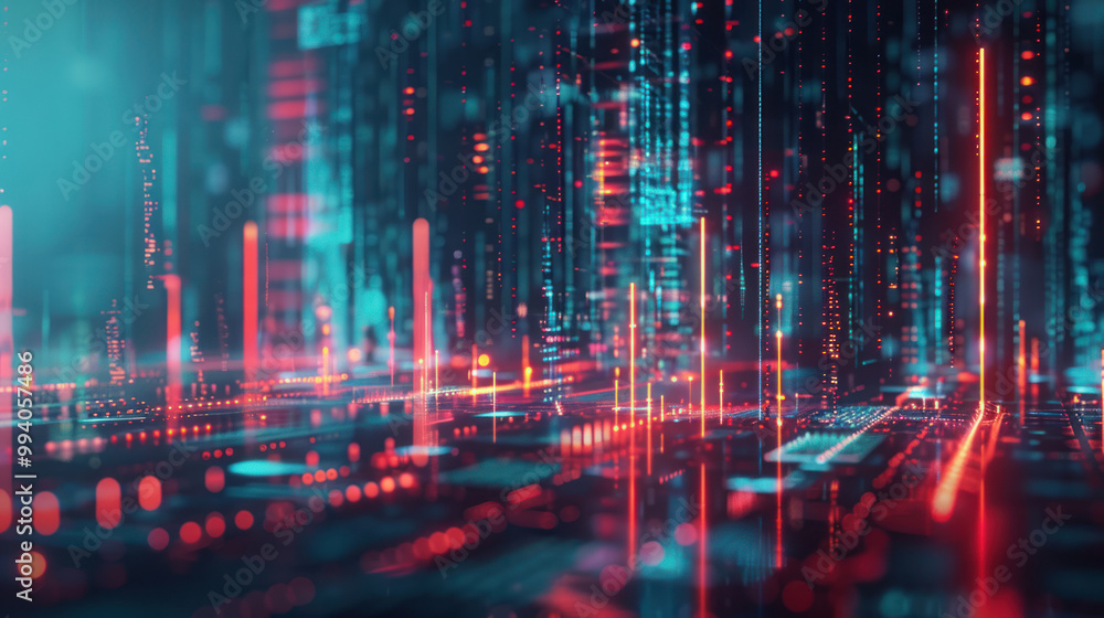 Naklejka premium A digital wealth interface, with stocks, bonds, and real estate investments growing steadily, symbolizing financial prosperity.