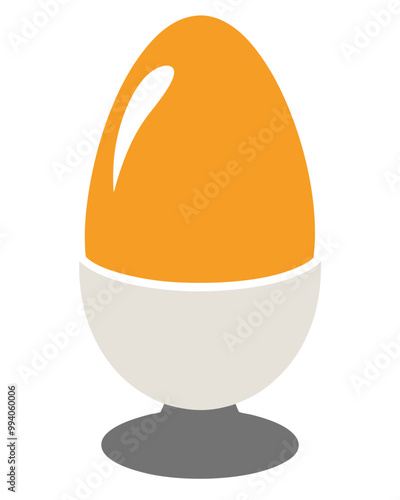 Boiled egg vector illustration isolated on a white background