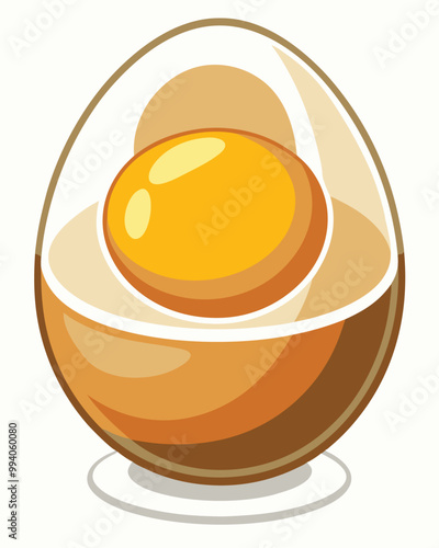 Boiled egg vector illustration isolated on a white background