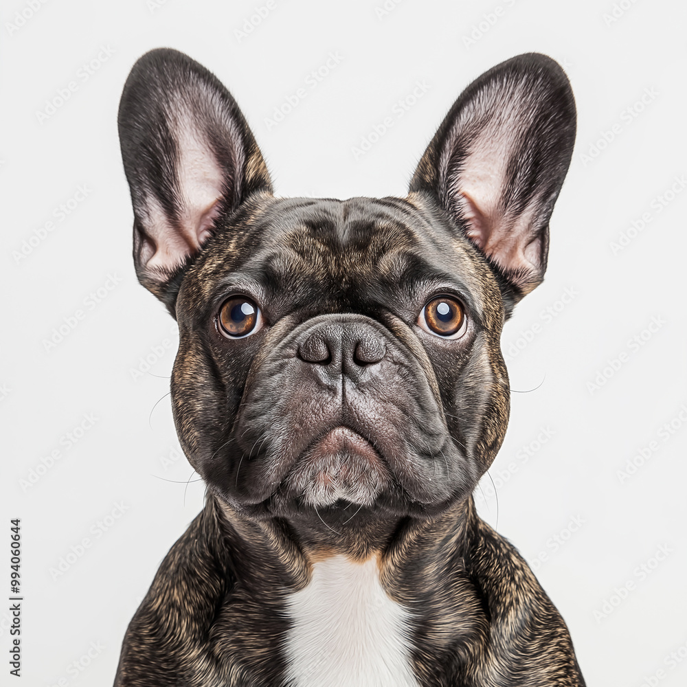 Adorable French Bulldog, A French Bulldog sitting with its large ears and wrinkled face Adorable French Bulldog, A French Bulldog sitting with its large ears and wrinkled face