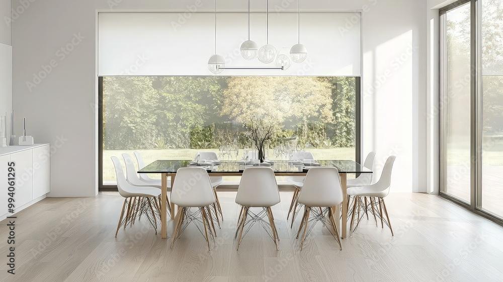 Fototapeta premium Modern Dining Room with a View