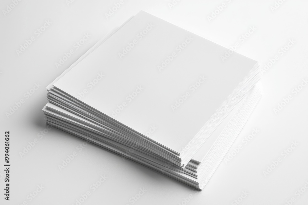 Blank A4 Stacked Paper Mockup isolated created with Generative AI Blank A4 Stacked Paper Mockup isolated created with Generative AI