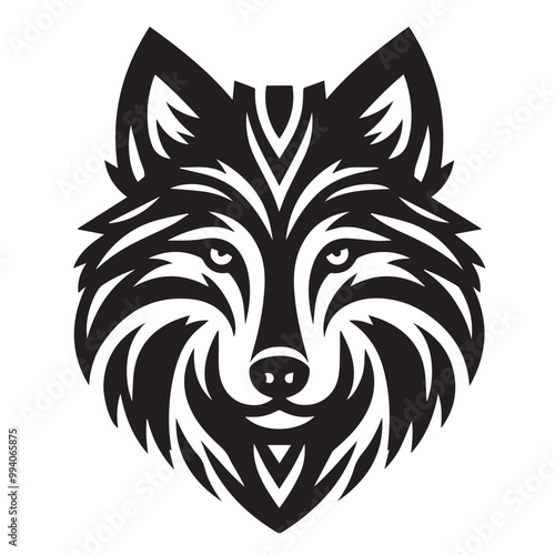 wolf head vector photo