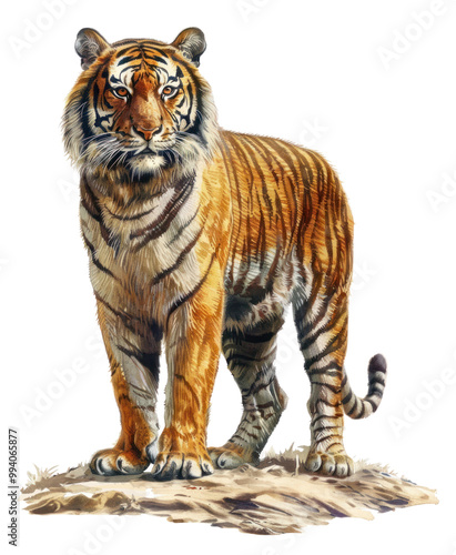 PNG  Majestic tiger wildlife illustration photo