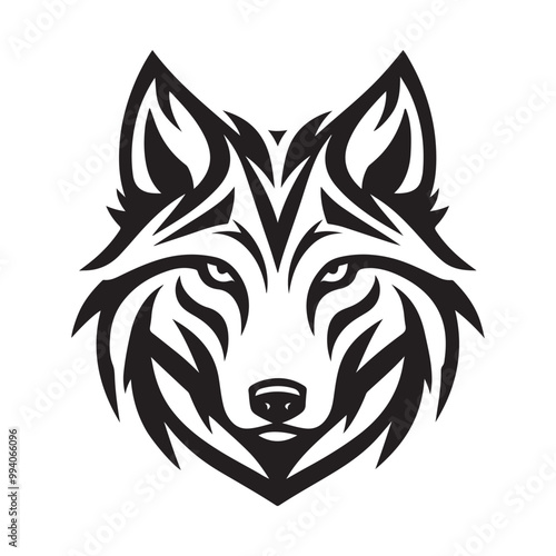 wolf head vector photo