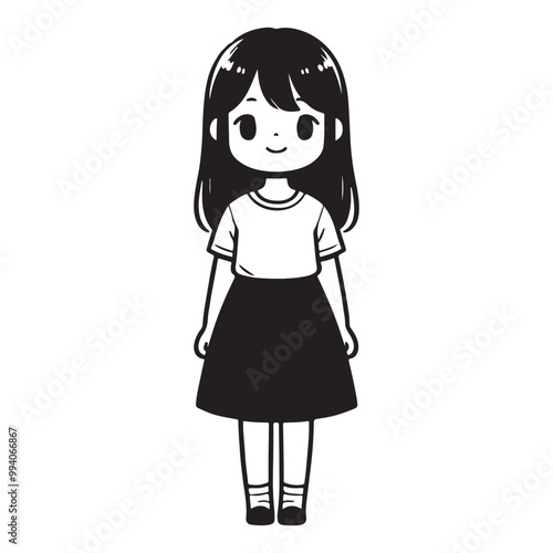 little girl with heart
