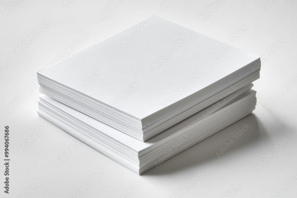 Blank A4 Stacked Paper Mockup isolated created with Generative AI Blank A4 Stacked Paper Mockup isolated created with Generative AI