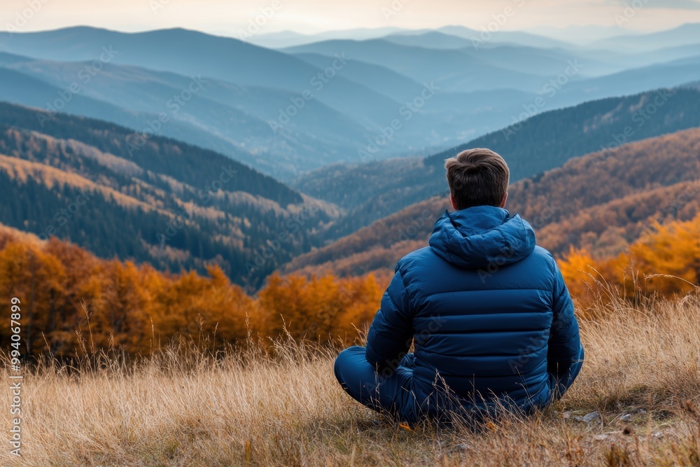 Autumn contemplation in the mountain wilderness Autumn contemplation in the mountain wilderness