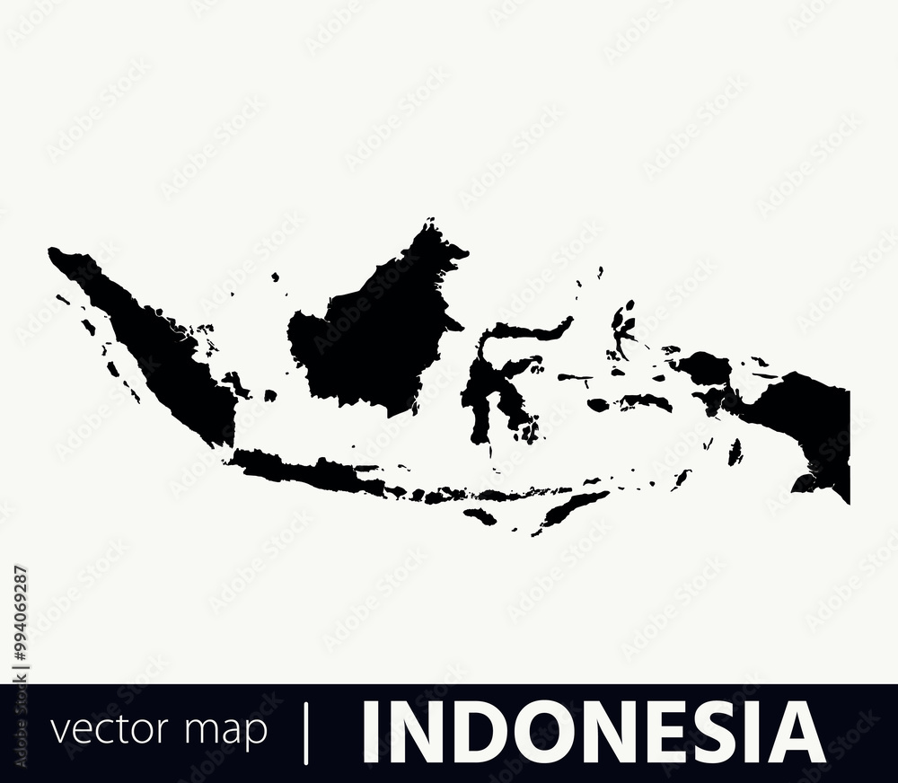 Naklejka premium High Detailed Vector Map - Indonesia