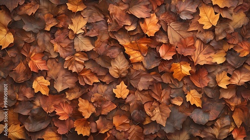 A detailed background featuring withering dry leaves, showcasing shades of brown, orange, and faded yellow. The leaves should appear curled and brittle.