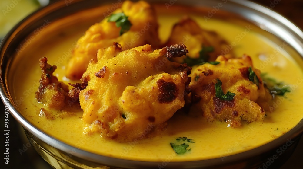 Indian Dish With Golden Fried Balls Indian Dish With Golden Fried Balls