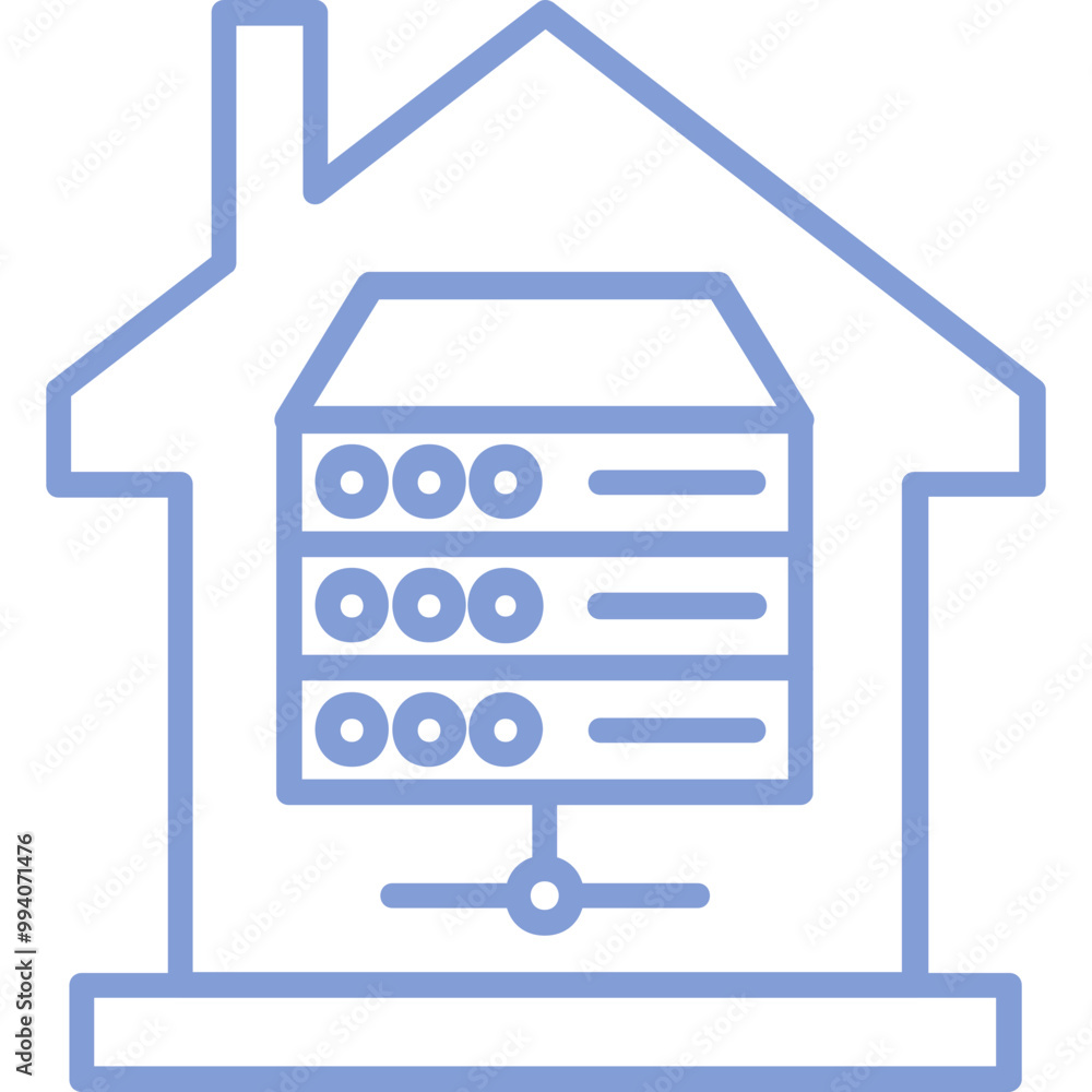 Data House Vector Icon Design Data House Vector Icon Design