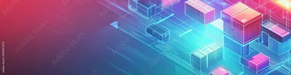 Abstract digital design featuring colorful blocks and lines, suggesting technology and innovation. Abstract digital design featuring colorful blocks and lines, suggesting technology and innovation.