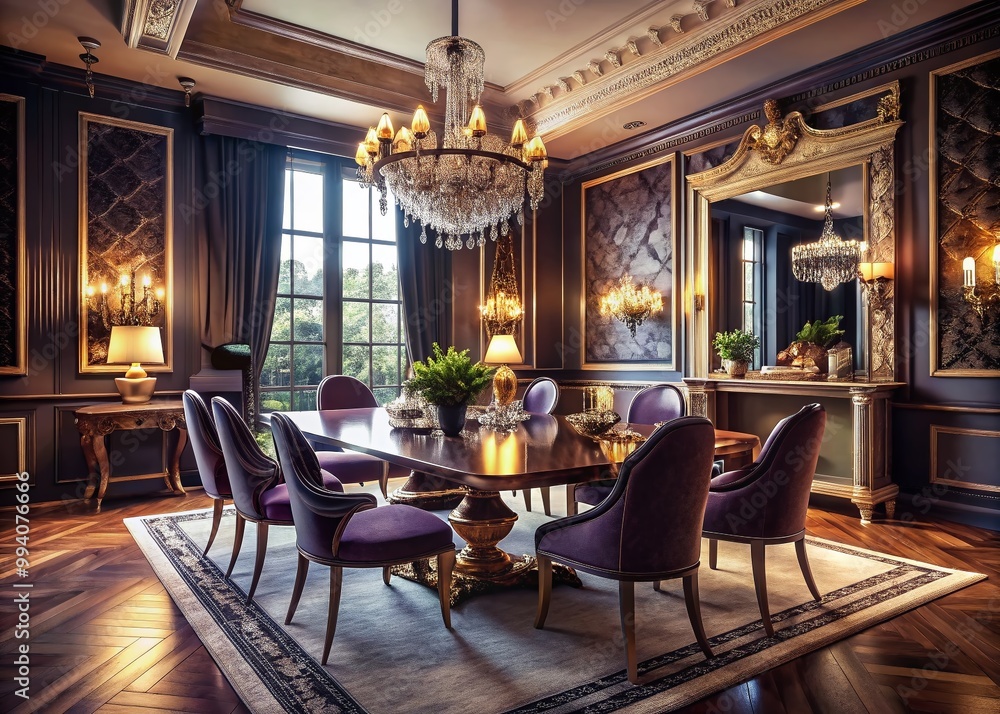 Elegant and Opulent Luxury Dining Room Interior Design with Stylish Furniture and Decor Elements Elegant and Opulent Luxury Dining Room Interior Design with Stylish Furniture and Decor Elements