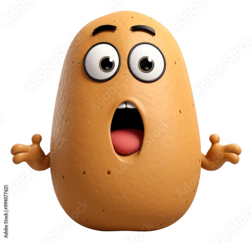 PNG Potato cartoon face toy. photo