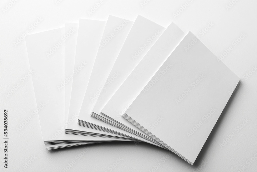 Blank A4 Stacked Paper Mockup isolated created with Generative AI Blank A4 Stacked Paper Mockup isolated created with Generative AI