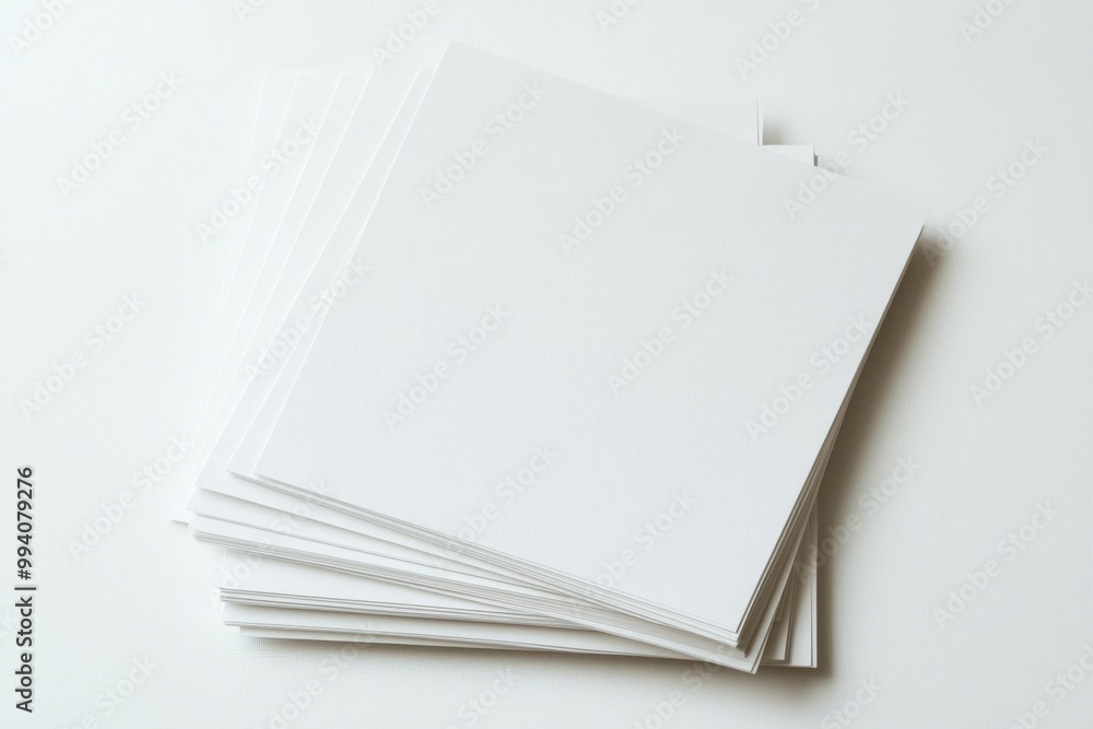 Blank A4 Stacked Paper Mockup isolated created with Generative AI Blank A4 Stacked Paper Mockup isolated created with Generative AI