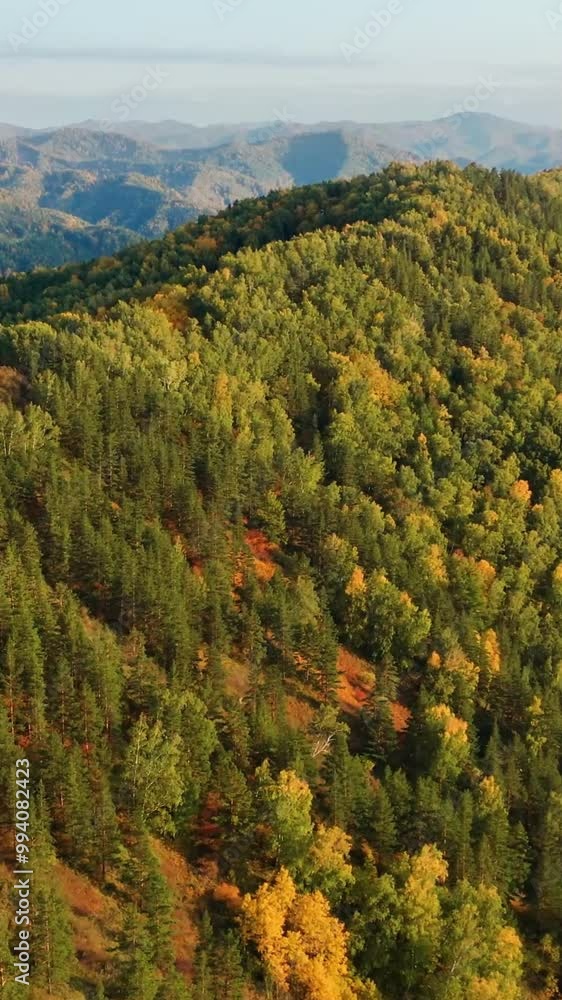 Aerial view of mountain during autumn Aerial view of mountain during autumn