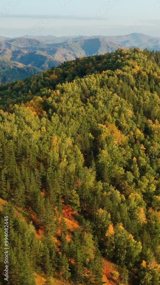 Aerial view of mountain during autumn Aerial view of mountain during autumn