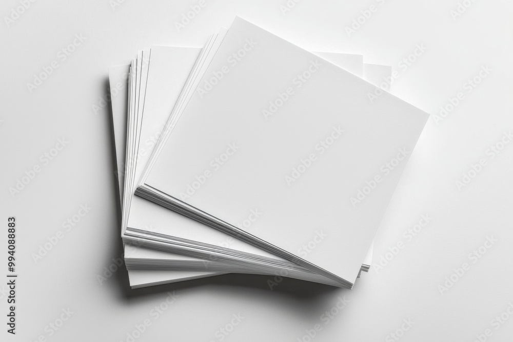 Blank A4 Stacked Paper Mockup isolated created with Generative AI Blank A4 Stacked Paper Mockup isolated created with Generative AI