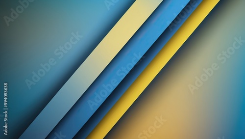 Abstract design featuring sleek, linear shapes in blue and yellow, creating a dynamic modern background suitable for digital projects.