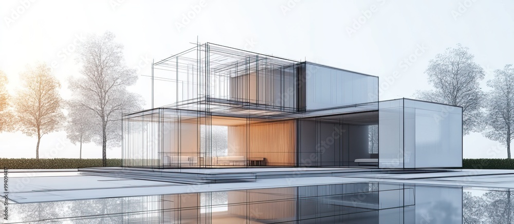 Modern House Architectural Design Sketch Modern House Architectural Design Sketch