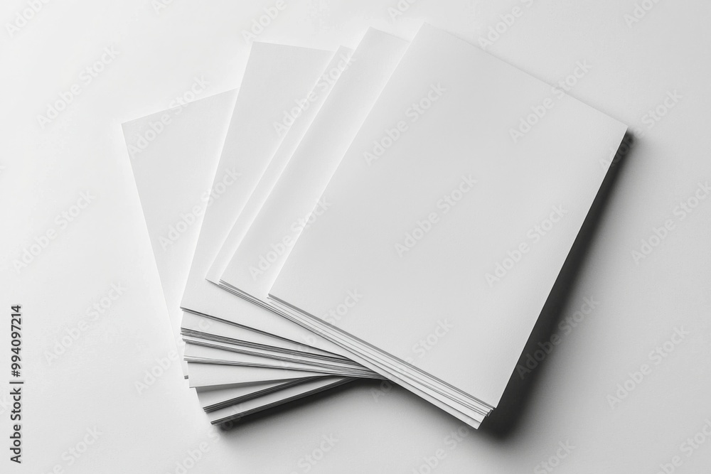 Blank A4 Stacked Paper Mockup isolated created with Generative AI Blank A4 Stacked Paper Mockup isolated created with Generative AI