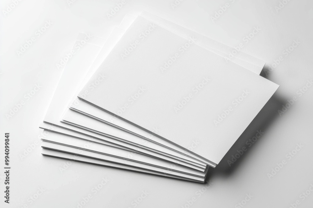 Blank A4 Stacked Paper Mockup isolated created with Generative AI Blank A4 Stacked Paper Mockup isolated created with Generative AI