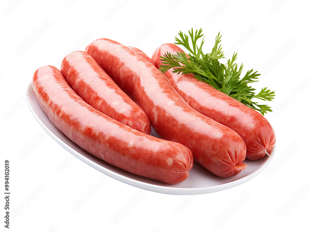 Fresh sausage isolated on transparent background Fresh sausage isolated on transparent background