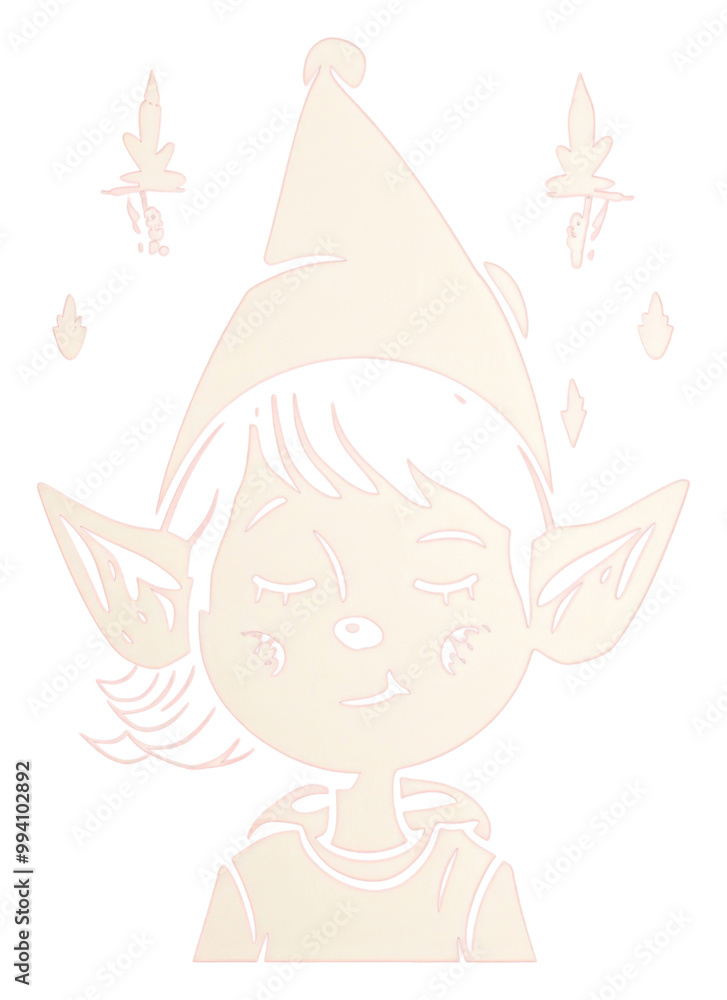 PNG Cute Elf character representation celebration creativity. PNG Cute Elf character representation celebration creativity.