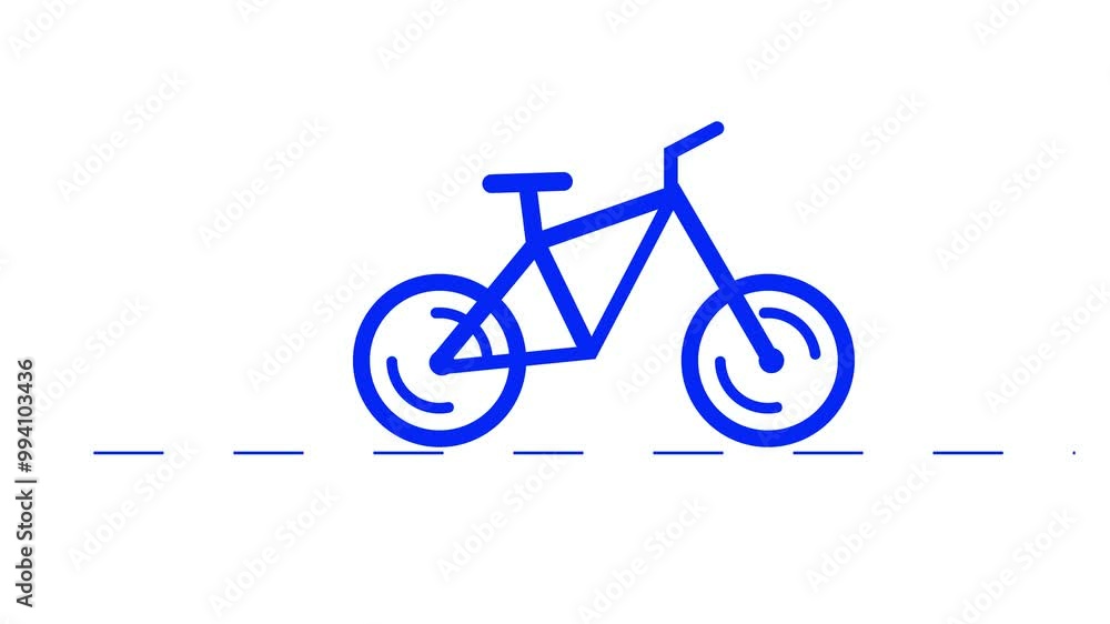 Simple Bicycle icon glyph style design, simple design logotype animation background. Simple Bicycle icon glyph style design, simple design logotype animation background.