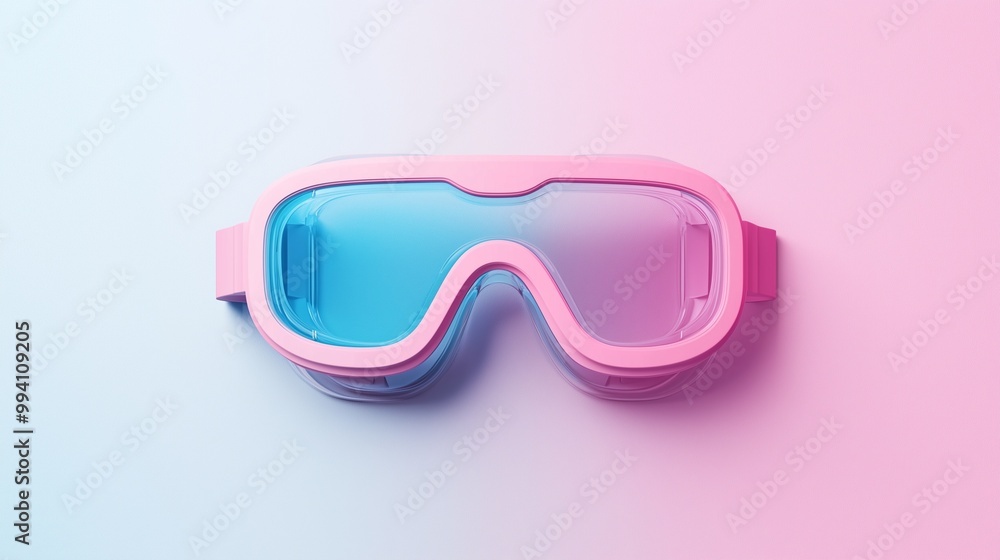 Colorful skiing goggles on a gradient background, perfect for winter sports or stylish outdoor adventures. Colorful skiing goggles on a gradient background, perfect for winter sports or stylish outdoor adventures.