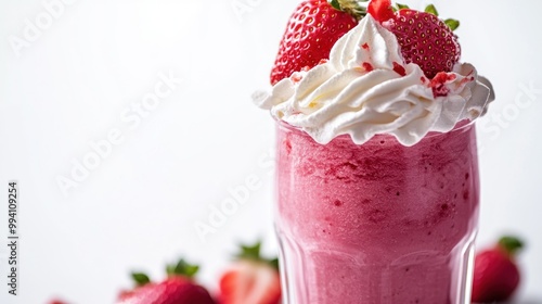 Strawberry Milkshake with Whipped Cream