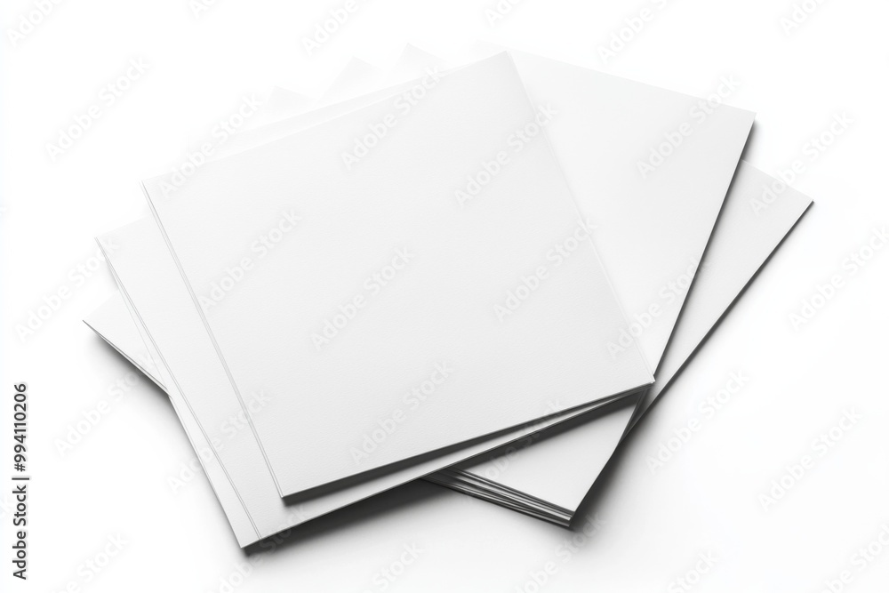 Blank A4 Stacked Paper Mockup isolated created with Generative AI Blank A4 Stacked Paper Mockup isolated created with Generative AI