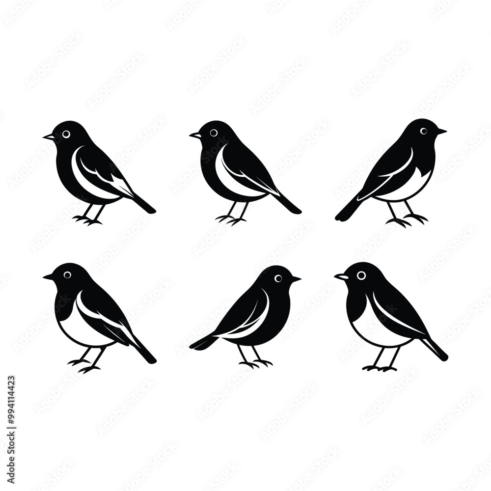 Robin Bird Vector on white background, instant Digital Download. Illustration for prints on bags, posters Robin Bird Vector on white background, instant Digital Download. Illustration for prints on bags, posters