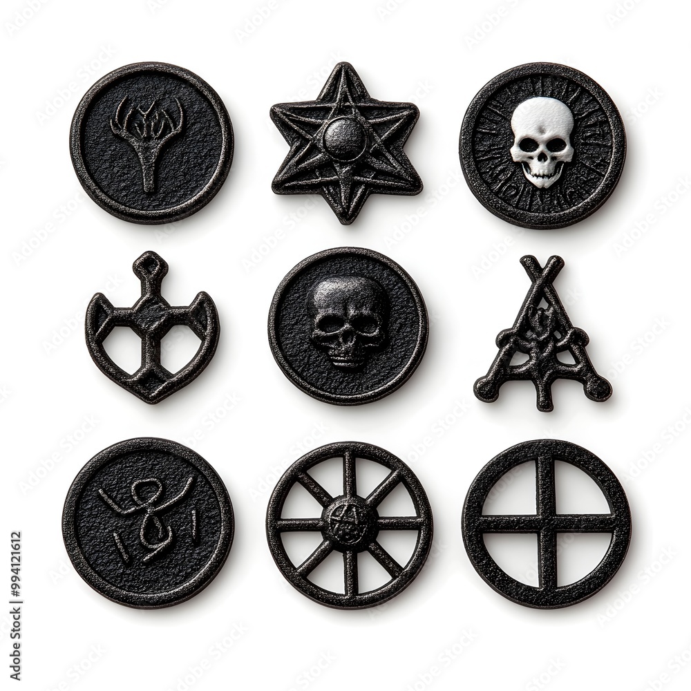 Collection of various occult emblems mystical symbols and esoteric ...