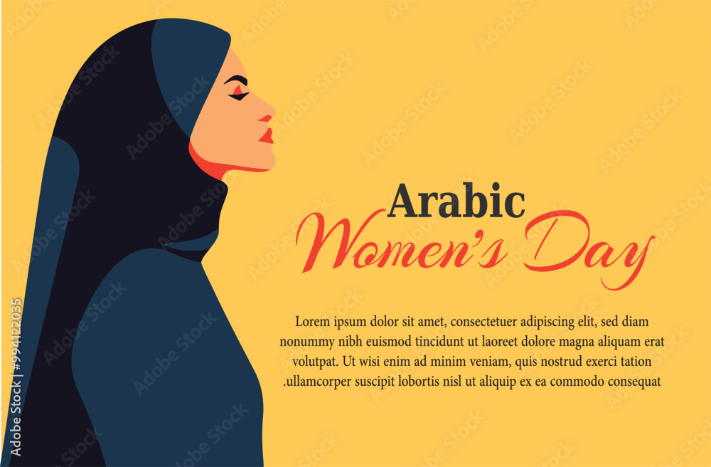Arab Women's Day, International Women's Day Vector illustration design. Arab Women's Day, International Women's Day Vector illustration design.