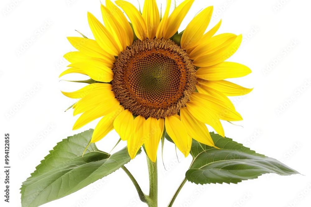 Obraz premium Close-up Sunflower field, beautiful sunflowers with bees