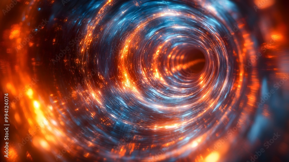 swirling tunnel recedes into the distance, the swirling pattern suggests motion and energy swirling tunnel recedes into the distance, the swirling pattern suggests motion and energy
