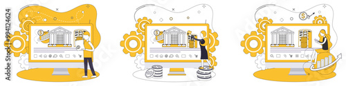 Capital management vector illustration. Capital planning is blueprint shapes architecture business growth In economic orchestra, effective capital management is conductors baton Navigate financial