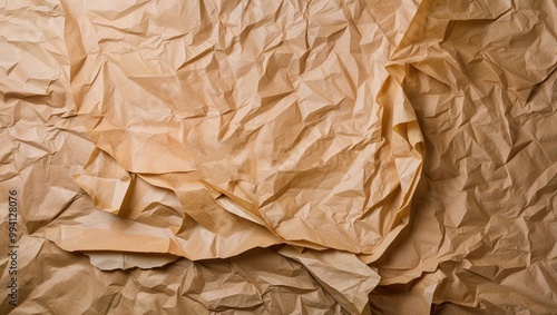 crumpled brown paper texture background