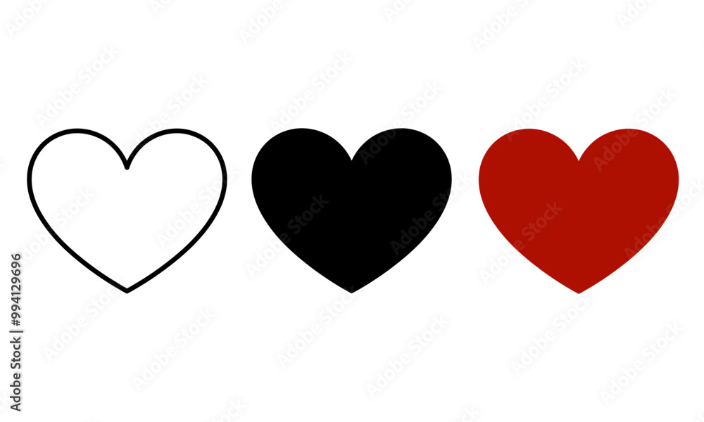 Set of love icons Set of love icons