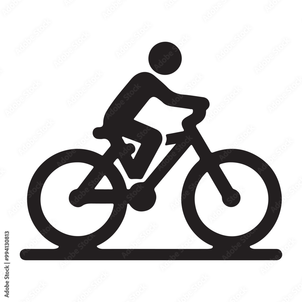 Obraz premium Bicycle. Bike icon vector. Cycling concept. Sign for bicycles path Isolated on white background.
