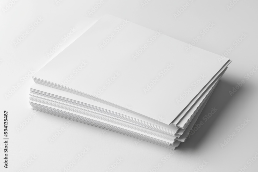 Blank A4 Stacked Paper Mockup isolated created with Generative AI Blank A4 Stacked Paper Mockup isolated created with Generative AI
