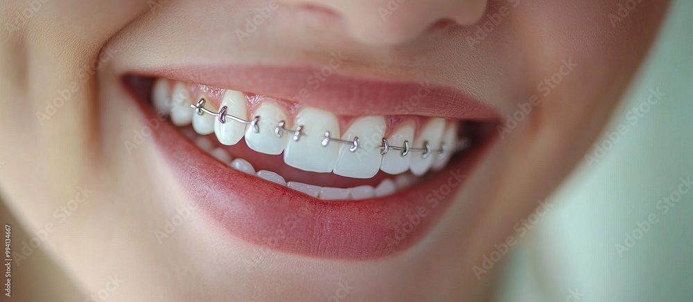Fototapeta premium Smiling Face with Braces